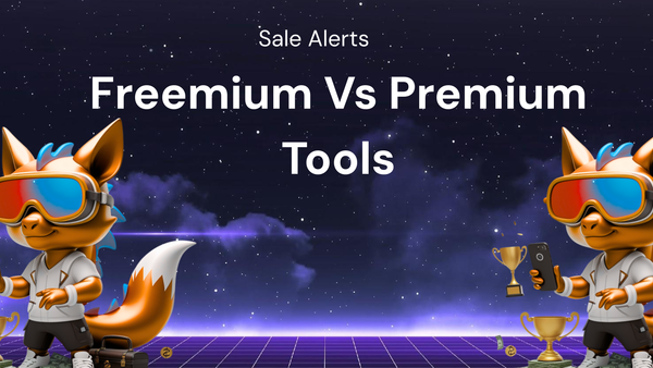 Freemium Vs Premium for productivity tools with sale alerts