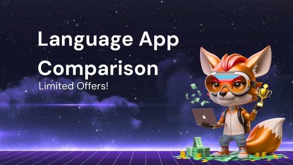 Comparison for language learning apps with limited offers