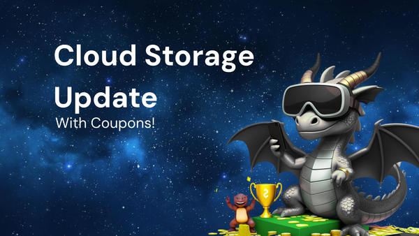 Monthly Update for cloud storage with coupons